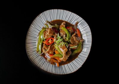 Beefblokje met blackĀ pepper van Yumi Sushi & Grill in Brunssum